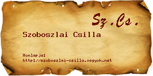 Szoboszlai Csilla névjegykártya